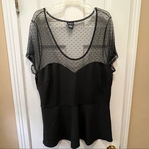 Torrid short sleeve peplum top
